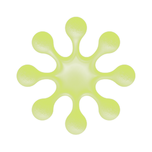 Textured lime DeSpell symbol on a white background