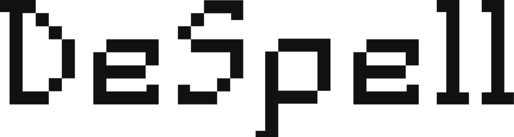 DeSpell wordmark, dark